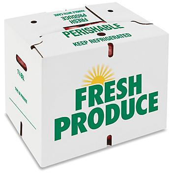 Wax Produce Boxes - 1 1/9 Bushel S-17645