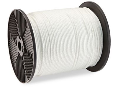 3/16(#6) 600 ft Braided Polyester Rope - White - Wallace Cordage