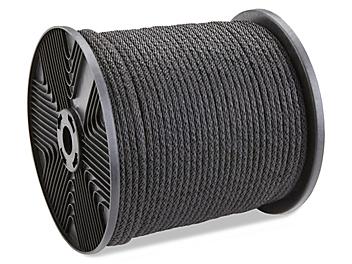 Solid Braided Nylon Rope - 1/4" x 500', Black S-17651