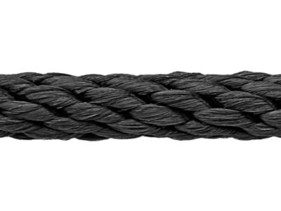 Solid Braided Nylon Rope - 1/4 x 500', Black S-17651 - Uline