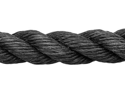 Twisted Polypropylene Rope - 1 x 600', Black - ULINE Canada - Box of 600 Feet - S-17658BL
