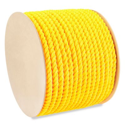 Twisted Polypropylene Rope - 1 x 600', Yellow S-17658Y - Uline