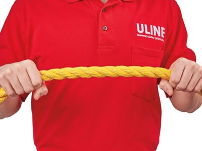 Twisted Polypropylene Rope - 1 x 600', Yellow S-17658Y - Uline