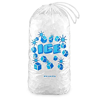 Drawstring Ice Bags - 5 lb, 9 x 17 x 4 S-17835 - Uline