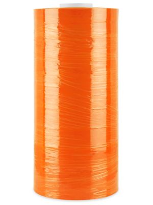Uline Machine Length Stretch Film - Cast, 80 gauge, 20" x 6,000', Orange S-17856
