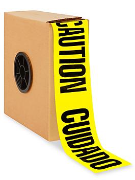 Barricade Tape - 3" x 1,000', "Caution/Cuidado" S-17867
