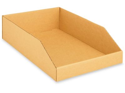 Kraft Corrugated Parts Bins - 12 x 18 x 4 1/2" S-17875