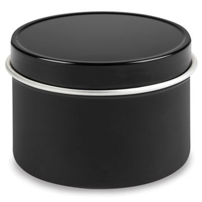 2 oz Round Tin Container with Solid Slip on Lid