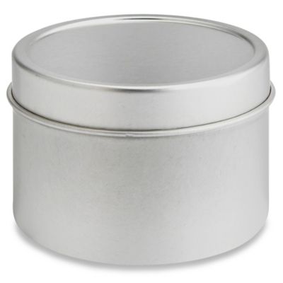 Deep Metal Tins - Round, 4 oz, Solid Lid S-17906 - Uline