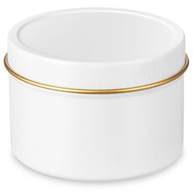 Deep Metal Tins - Round, 4 oz, Window Lid S-17909 - Uline