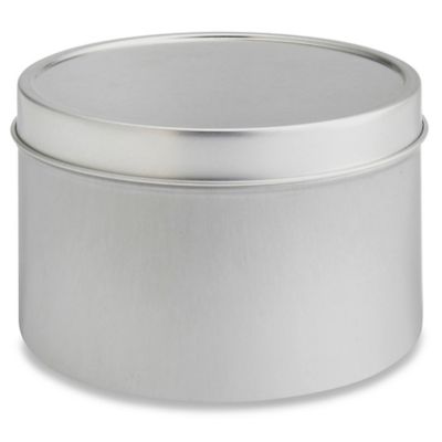  Deep Metal Tins - Round, 14 oz, Solid Lid