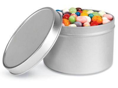 Deep Metal Tins - Round, 14 oz, Solid Lid