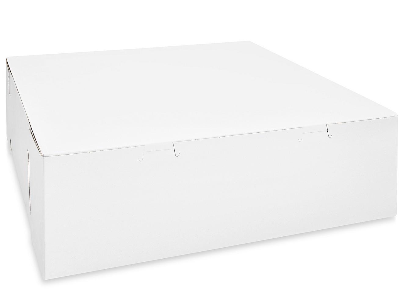 33 x 33 x 16.5 cm Whitefurze Square Cake Box-White 