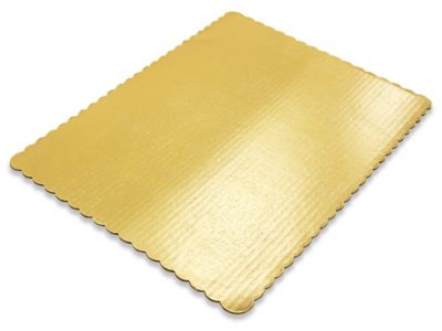 Scalloped Cake Pad 12 Sheet Gold S 17923 Uline