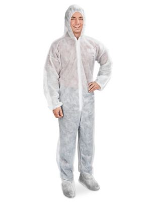  Uline Economy Deluxe Coverall with Hood, Zip Front