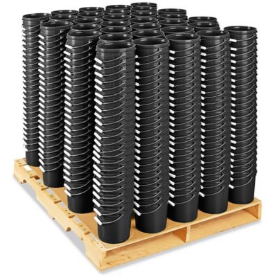 Plastic Pail Skid Lot - 1 Gallon, Black S-17941BLS