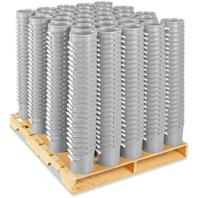 Plastic Pail Skid Lot - 1 Gallon, Gray S-17941GRS