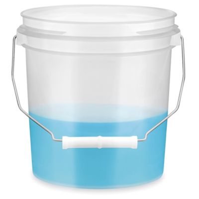 1 Gallon White Plastic Pail with Plastic Handle (P5 Series)