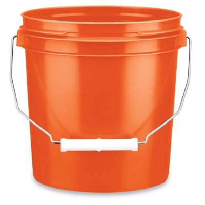 Plastic Pail - 1 Gallon, White S-17941W - Uline