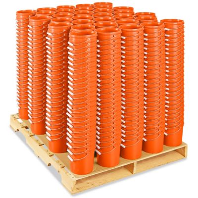 Plastic Pail Skid Lot - 1 Gallon, Orange S-17941OS