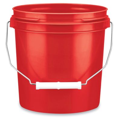 1 Gallon Clarified Square Plastic Pail w/Plastic Handle