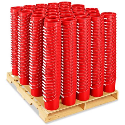 Plastic Pail Skid Lot - 1 Gallon, Red S-17941RS