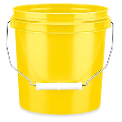 Plastic Pail 1 Gallon, Yellow S17941Y Uline