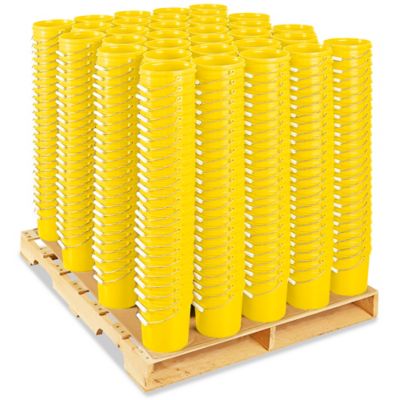 Plastic Pail Skid Lot - 1 Gallon, Yellow S-17941YS