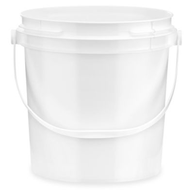 Plastic Pail with Plastic Handle - 1 Gallon