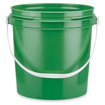 Plastic Pail with Plastic Handle - 1 Gallon, Blue S-17943BLU - Uline