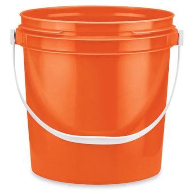 60383-001-08 1 Gallon Round Plastic Container - Handle - IPL