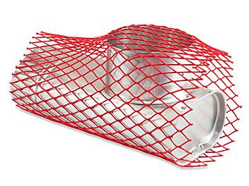 Heavy-Duty Protective Netting - 5-8" x 82', Red S-17966