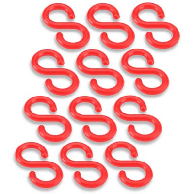 S-Hooks for Plastic Barrier Chain - Red