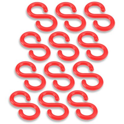 Pack of 24 Plastic Hanging S-Hooks, Creative Multi Purpose Plastic S Shaped  Double Head Hanger Hooks, Small (2.7 Inch), Pink