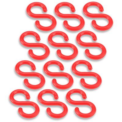 S-Hooks for Plastic Barrier Chain - Red