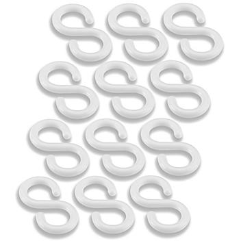 S-Hooks for Plastic Barrier Chain - White S-17974W