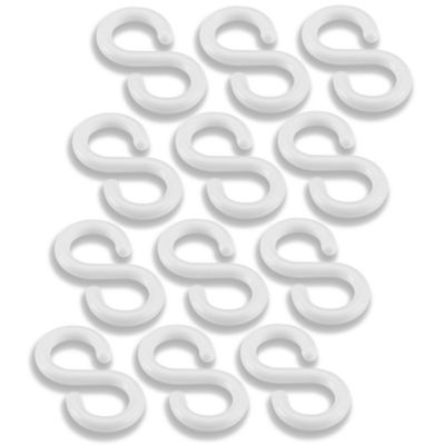 S-Hooks for Plastic Barrier Chain - White