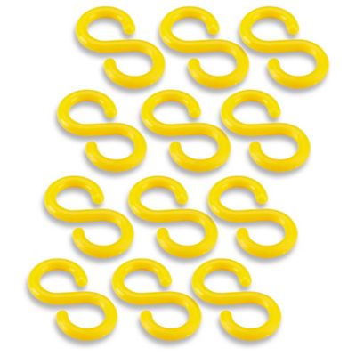 S-Hooks for Plastic Barrier Chain - Yellow S-17974Y - Uline
