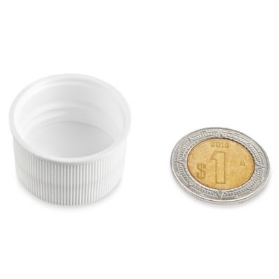 Tapas de Polipropileno Acanaladas - 24/410, Blanco S-17979