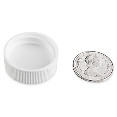 Ribbed Polypropylene Caps - 28/400, White S-17980