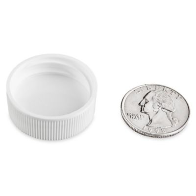 Ribbed Polypropylene Caps - 28/400, White S-17980