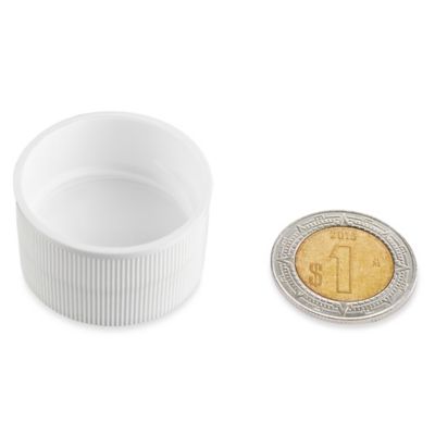 Paquete por Volumen de Tapas de Polipropileno Acanaladas - 28/410, White S-17981B
