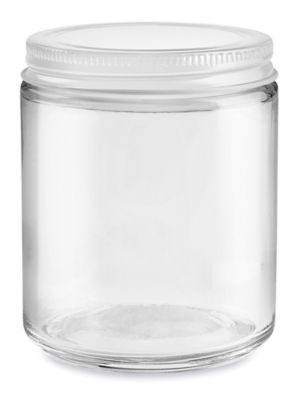 8 OZ GLASS JAR WITH METAL CAP