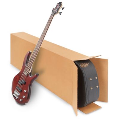 18 x 7 x 52" 275 lb FOL Side Loading Corrugated Guitar Boxes S-18000