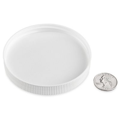 Ribbed Polypropylene Caps Bulk Pack - 89/400, White S-18010B
