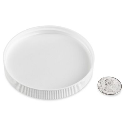 Ribbed Polypropylene Caps - 89/400, White S-18010