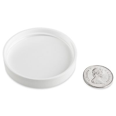Ribbed Polypropylene Caps - 58/400, White S-18011