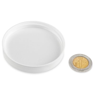 Tapas de Polipropileno Acanaladas - 63/400, Blanco S-18012