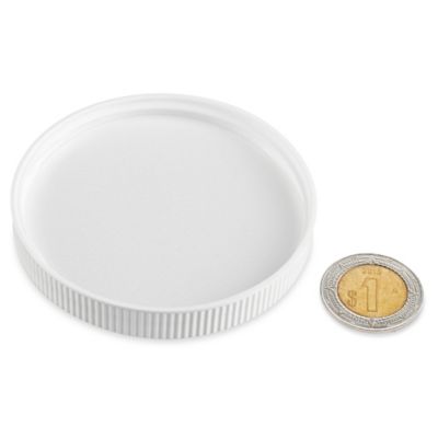 Paquete por Volumen de Tapas de Polipropileno Acanaladas - 70/400, White S-18017B