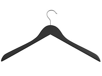 Wood Hangers - Shirt/Coat, Black S-18039BL